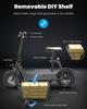 Gyroor Adults Electric Scooter with Large Middle Basket, 300W Motor 15.5 MPH 20 Mile Distance, Foldable E-Scooter with seat for Pets & Cargo, C1S-4JK view 3