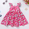 IMEKIS Melon Dress Baby Girl: First Birthday Outfit 1st 2nd 3rd 4th 5th Birthday Dress Toddler Cake Smash Photoshoot Kids Princess Party Summer Beach Holiday Casual Dress Hot Pink Melon 4-5T view 3