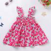 IMEKIS Melon Dress Baby Girl: First Birthday Outfit 1st 2nd 3rd 4th 5th Birthday Dress Toddler Cake Smash Photoshoot Kids Princess Party Summer Beach Holiday Casual Dress Hot Pink Melon 4-5T view 4