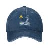 Humor Hat Bad Well,That's Not A Good Sign Hat Cotton Washed Baseball Cap Vintage Dad Hats for Men Women Navy Blue view 1
