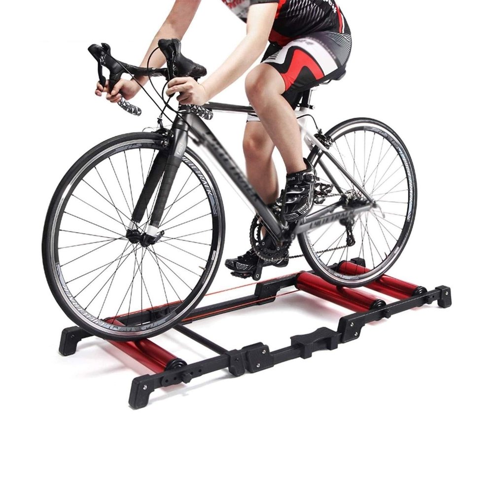 CFDZCP 24-29in Bike Trainer Stand,Indoor Bicycle Roller Riding Platform,Foldable,Cycling Racks & Stands,Bike Trainer Accessories,for Mountain Road Bike