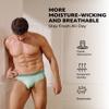 DAVID ARCHY Seamless Men's Briefs Modal Ultra Soft Breathable No Fly Support Pouch Mens Underwear Briefs 4 PackS,Blue/green/medium grey/purple view 4