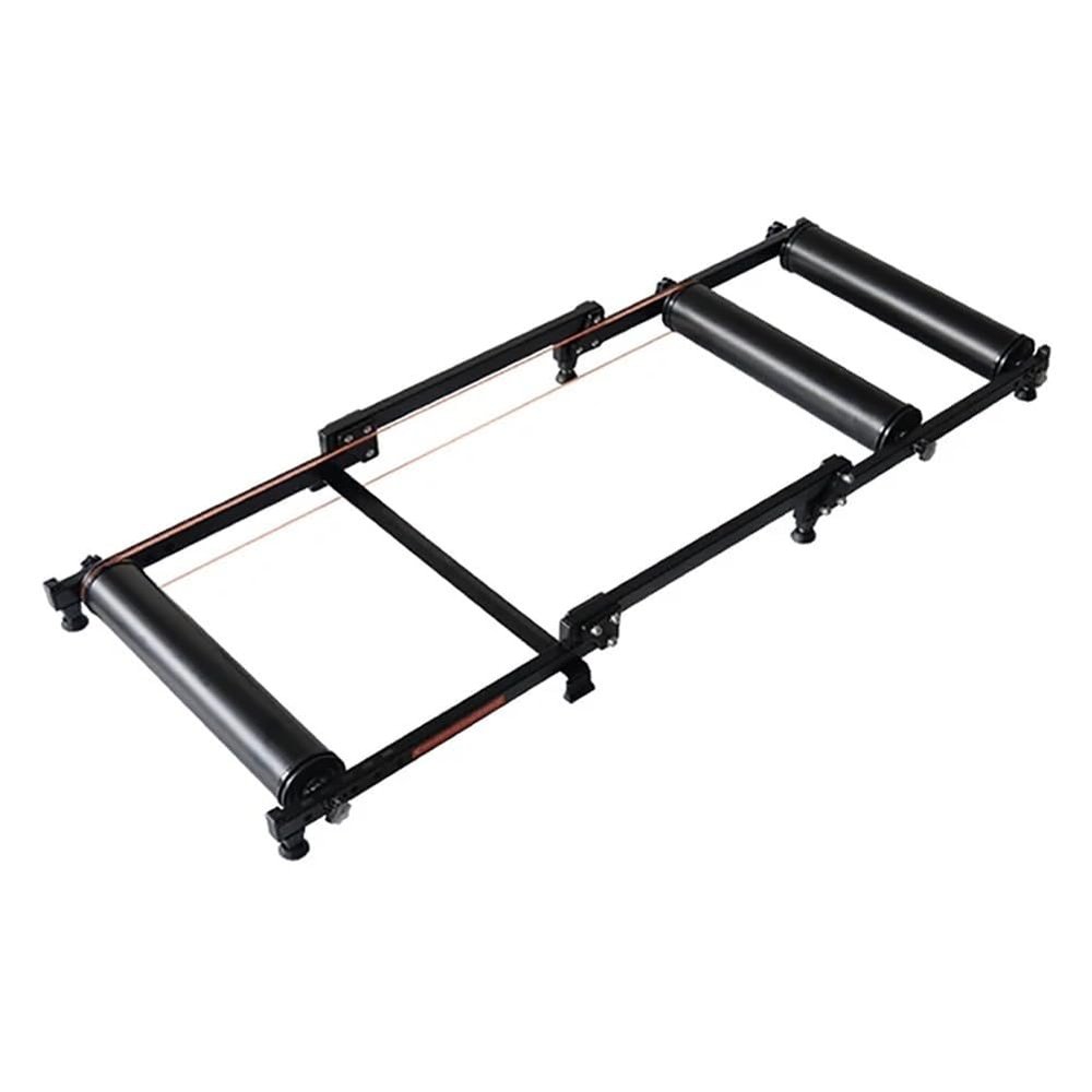 CFDZCP Bike Roller Trainer for Indoor Exercise, Bicycle Roller Trainer Riding Platform, Folding Stationary Bicycle Stand, Low Noise and Adjustable(Black)