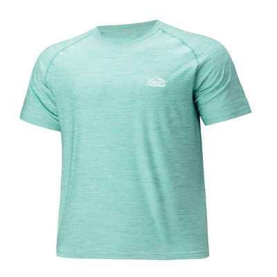 Willit Men's Rashguard Swim Shirt Short Sleeve UPF 50+ Sun Protection SPF Quick Dry Water Shirt Slubby Light Cyan 2XL