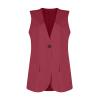 2025, Vest Tops for Women 2024 Dressy Casual Sleeveless Vests Button Down Tops Plus Size Loose V Neck Blazer Jacket Lightweight Open Front Waistcoat Outerwear(A Wine,3X-Large) view 3