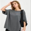 EXLURA Womens Summer Oversized T Shirts 2026 Casual Short Sleeve Loose Maternity Tops Crewneck Tunic Plus Gym Workout Top Deep Grey view 2