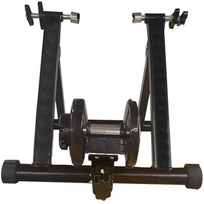 CFDZCP Bike Trainer Stand, Steel Bike Bicycle Indoor Exercise Bike Stationary Workout Trainer Stand Fits for 26in-27in, 700C WheelsBlack