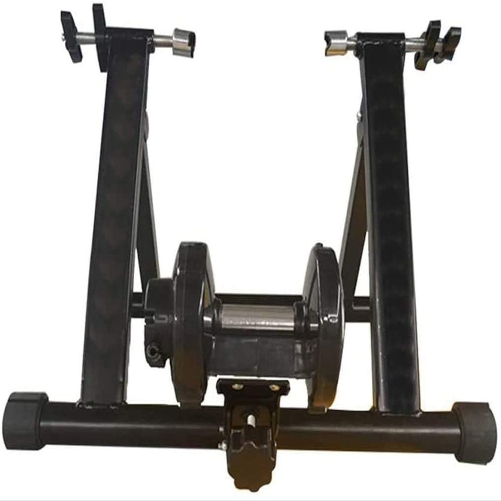 CFDZCP Bike Trainer Stand, Steel Bike Bicycle Indoor Exercise Bike Stationary Workout Trainer Stand Fits for 26in-27in, 700C WheelsBlack