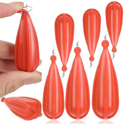 6 PCS Fishing Practice Plugs 6 Sizes Bait Casting Practice Plug Soft PVC Bait Casting Plug PracticePlug Weight Castings Plugs for Kids Improving Castings Skills, Orange