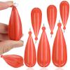 6 PCS Fishing Practice Plugs 6 Sizes Bait Casting Practice Plug Soft PVC Bait Casting Plug PracticePlug Weight Castings Plugs for Kids Improving Castings Skills, Orange view 1