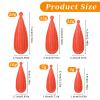 6 PCS Fishing Practice Plugs 6 Sizes Bait Casting Practice Plug Soft PVC Bait Casting Plug PracticePlug Weight Castings Plugs for Kids Improving Castings Skills, Orange view 2