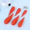 6 PCS Fishing Practice Plugs 6 Sizes Bait Casting Practice Plug Soft PVC Bait Casting Plug PracticePlug Weight Castings Plugs for Kids Improving Castings Skills, Orange view 4