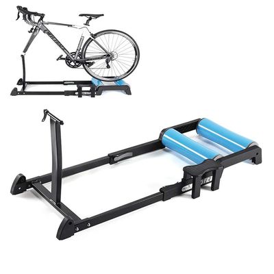 CFDZCP Foldable Bike Trainer Cycling Roller Indoor Stationary Exercise Stand Platformfor Indoor Riding ExerciseCompatible with Mountain Bike and Road Bike 26-29