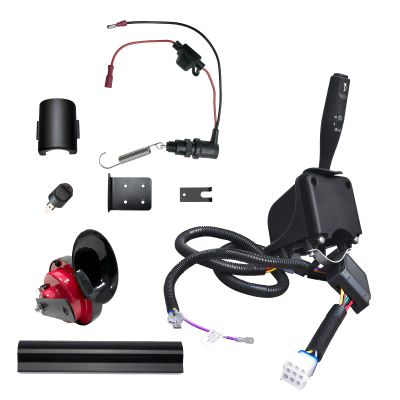 Golf Cart Turn Signal Kit for Club Car Precedent and Tempo,9-Pin Plug Upgrade Replaces Wiring Harness Kit with Horn Brake Light Switch,12V Plug and Play Time Delay Brake