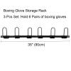 2-Pcs Set Boxing Glove Storage Rack Wall Mount, Hang Up Boxing Gloves to Dry Out, Wall Display for Gloves, Boxing Glove Storage Garage Organizer, for Kickboxing, Muay Thai, MMA Training Gloves(35"/90c view 2