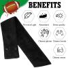 Fanfanwin 6 Pcs Football Towel Thin Sports Towel with Buttons Football Accessories Drip Streamer for Sports(Black) view 2