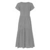 BIVENANT Gauze Dress for Women Cotton Women Gauze Dresses with Sleeves Tiered Ruffle Boho Plus Size Dress Shift Casual Summer Dresses Plus Size,Grey,S view 4