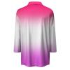3/4 Sleeve Tops for Women Cotton Ladies Polo Shirts with Collar Womens Collared Shirts V Neck T Shirts Women Womens Plus Golf Shirt Skorts for Women Dressy Casual Pink Medium view 4
