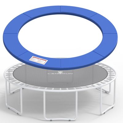 LANGXUN 10ft 12ft 14ft 16ft Trampoline Pad, Universal Trampoline Repalcement Safety Pad, Replacement Trampoline Parts, Waterproof Surround Spring Foam Cover for Round Frame Blue Black Pink Green