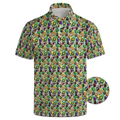 MSCPZH Golf Shirts for Men Fun Golf Polo Shirts for Men Button Up Polo Shirts Golf Mens Polo