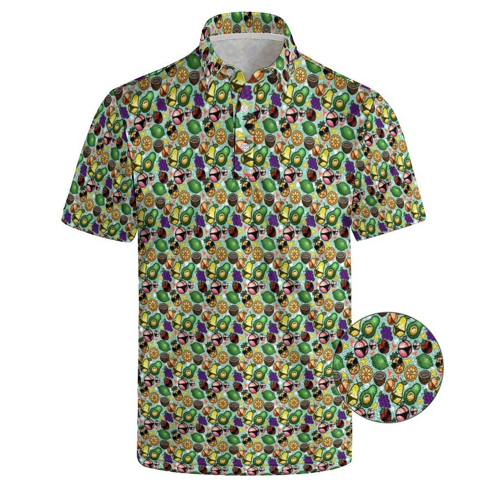 MSCPZH Golf Shirts for Men Fun Golf Polo Shirts for Men Button Up Polo Shirts Golf Mens Polo