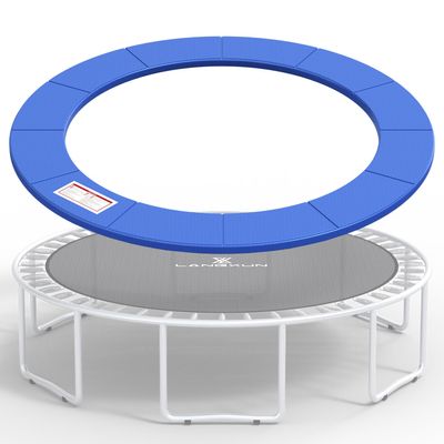 LANGXUN 10ft 12ft 14ft 16ft Trampoline Pad, Universal Trampoline Repalcement Safety Pad, Replacement Trampoline Parts, Waterproof Surround Spring Foam Cover for Round Frame Blue Black Pink Green