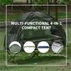 AMOPA Outdoor Foldable Camping Tent with Folding Cot, Inflatable Air Mattress, Sleeping Bag, Pillow, Foot Pump, Carrying Bag - Pop-up Design for Camping Trips Backpacking Adventures Backyard view 2