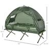 AMOPA Outdoor Foldable Camping Tent with Folding Cot, Inflatable Air Mattress, Sleeping Bag, Pillow, Foot Pump, Carrying Bag - Pop-up Design for Camping Trips Backpacking Adventures Backyard view 3