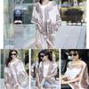 QARMAX 2PCS French Sun Protection Shawl, Sun Protection Chiffon Shawl for Women, Lady Fashion Casual Beach Shawl (B,M), Medium view 2