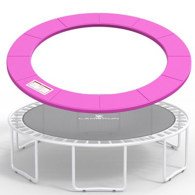 LANGXUN 10ft 12ft 14ft 16ft Trampoline Pad, Universal Trampoline Repalcement Safety Pad, Replacement Trampoline Parts, Waterproof Surround Spring Foam Cover for Round Frame Blue Black Pink Green