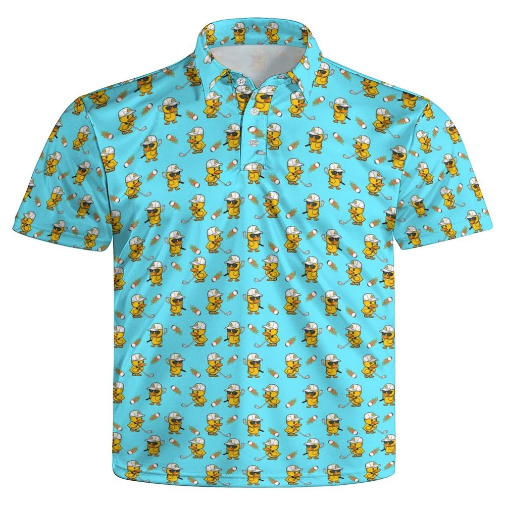 MSCPZH Golf Shirts for Men Duck Golf Polo Shirts for Men Short Sleeve Polo Shirts Golf Mens Polo