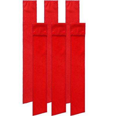 Fanfanwin 6 Pcs Football Towel Thin Sports Towel with Buttons Football Accessories Drip Streamer for Sports(Red)