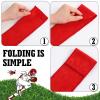 Fanfanwin 6 Pcs Football Towel Thin Sports Towel with Buttons Football Accessories Drip Streamer for Sports(Red) view 3