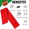Fanfanwin 6 Pcs Football Towel Thin Sports Towel with Buttons Football Accessories Drip Streamer for Sports(Red) view 4