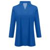 3/4 Sleeve Top Womens Polo Shirts Short Sleeve Cotton Collared Shirts for Women 3/4 Sleeve Shirts V Neck Women Golf Shirts Short Sleeve Trendy Outfits for Women 2024 Blue Xx-Large view 3