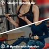 Cable Attachments for Gym,Cable Machine Accessories for Home Gym, Triceps Pull Down Attachment, LAT Pull Down Attachment Weight Fitness view 2