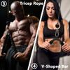 Cable Attachments for Gym,Cable Machine Accessories for Home Gym, Triceps Pull Down Attachment, LAT Pull Down Attachment Weight Fitness view 3