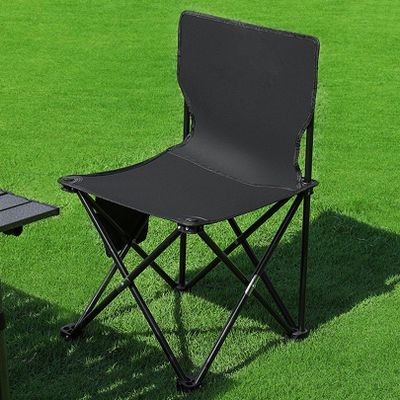 Outdoor Camping Chairs Folding/Foldable/Portable Chair with Side Pockets and Sturdy Steel Frame, Hiking, Travel, Beach and Sports