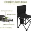 Outdoor Camping Chairs Folding/Foldable/Portable Chair with Side Pockets and Sturdy Steel Frame, Hiking, Travel, Beach and Sports view 4
