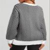 Dokotoo Womens Oversized Sweaters Crew Neck Striped Color Block Casual Loose Knitted Tops Cute Chunky Knit Sweaters Fall Fashion Clothes for Women 2024 Black X-Large view 2