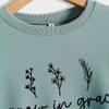 DWLRAYIU Women Grow in Grace Wildflower Sweatshirt Boho Christian Scripture Religious Gifts Hoodie Jesus Faith Sweaters Blue view 2