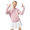 Rolanko Kids Zip Up Sun Hoodie Girls UPF50+ Protection Athletic Jacket Pink view 1