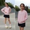 Rolanko Kids Zip Up Sun Hoodie Girls UPF50+ Protection Athletic Jacket Pink view 2