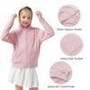 Rolanko Kids Zip Up Sun Hoodie Girls UPF50+ Protection Athletic Jacket Pink view 3