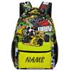 Fovanxixi Custom Cute Yellow Car Backpack for Kids Boys Girls Personalized Name Text Children Backpack School Bag Customized Daypack Schoolbag for Student Bookbag view 1