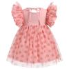 Berry Sweet One Birthday Party Outfit Baby Girl Pink Strawberry Tulle Dress Berry First Birthday Outfit Toddler Cake Smash Strawberry Tutu Dresses Pink Strawberry 9-12 Months view 3