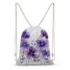 DJUETRUI Drawstring Bags Drawstring Backpack Watercolor Purple Flowers Sports Gym Bag for Women Men Sports Sackpack view 1