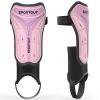 Sportout Soccer Shin Guards - Shin Guards Soccer Kids Youth Adult Protective Shin Pads with Sleeves and Insert Pocket for Boys Girls for Age 4-6, 6-8, 8-10,10-12,12-14,14-Adult (Pink, L) view 1