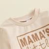 citgeett Toddler Baby Boy Sweatshirt Outfit Mamas Little Man Long Sleeve Shirt Jogger Pants Fall Outfits Winter Clothes Set (Brown-Sweatsuit, 12-18 Months) view 3