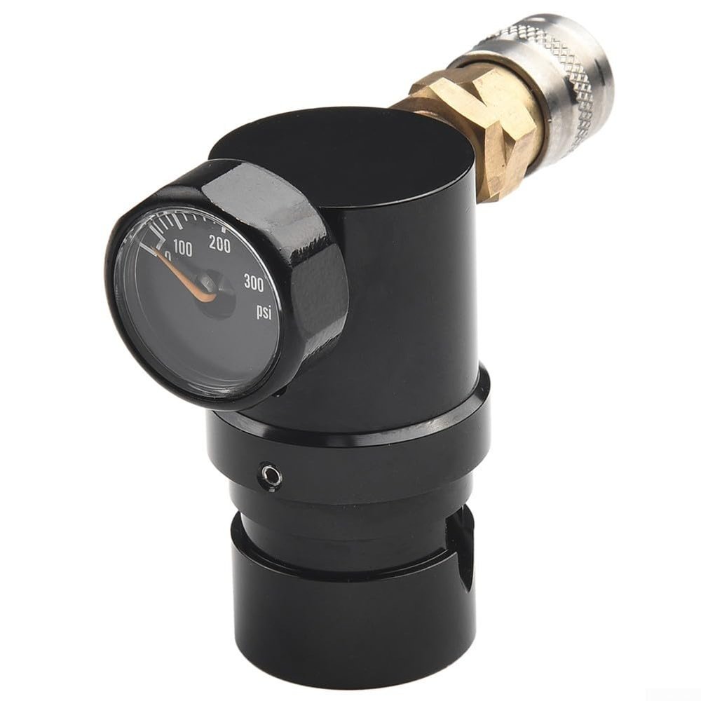 G1/2''-14 Compressed Air Regulator, Adjustable Pressure Paintball HPA Regulator 40PSI To 150PSI, for Micro for MR for GEN2 Regulator With Foster Coupler And Remote Hose (1# Only Regulator)